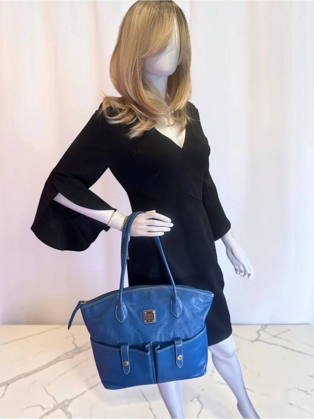 Dooney & Bourke Crescent Pebble Leather Shoulder Tote